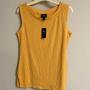 JM Collection Yellow Sleeveless Tank Top